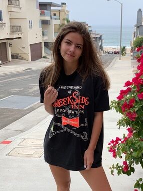 LF Bedazzled Budweiser oversized t-shirt